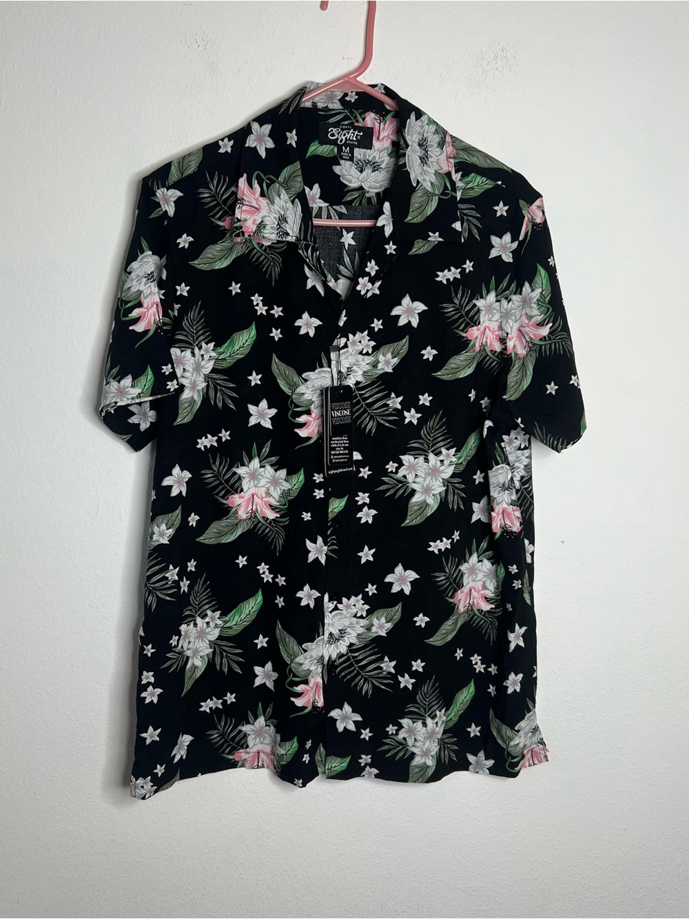 Eighty Eight Brand Button Up Men’s Multi Color Floral Shirt Size Medium